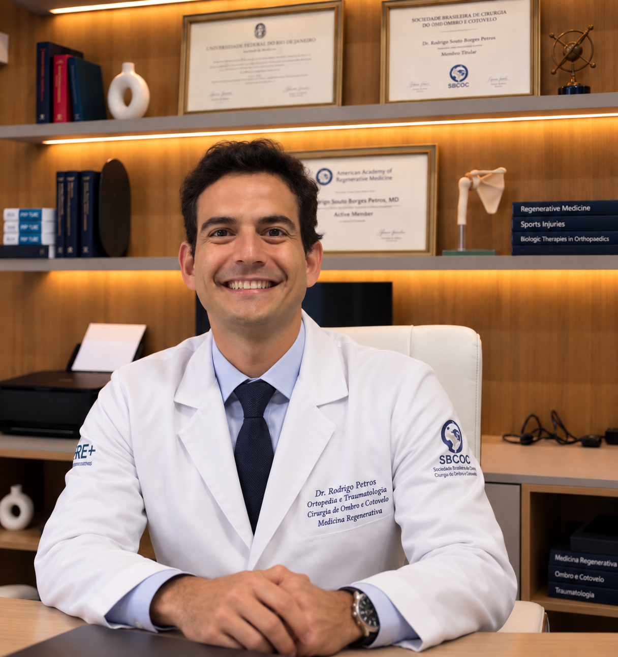 Dr. Rodrigo Petros em seu consultório